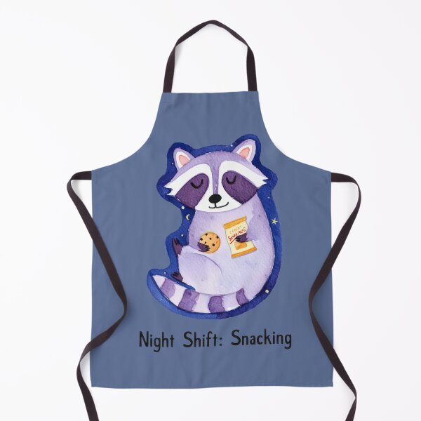 Item preview, Night Shift: Snacking – Cute Raccoon Illustration designed and sold by Ombrya.