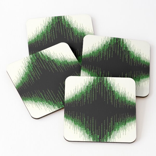 Item preview, Waves, Sinusoidal, Green Matrix. Symbols Pixels Digital, Repeated Patterns Textures  designed and sold by Digital-Davinci.