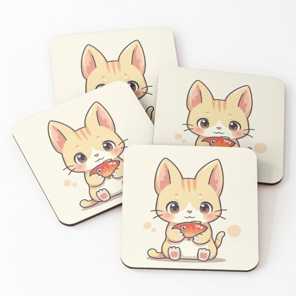 Item preview, Chibi Cat with Fish designed and sold by KDAEvelynn.