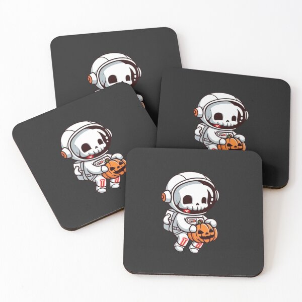 Item preview, Chibi Skeleton Astronaut – Cute Funny Kawaii Halloween Space Design designed and sold by ColorSplash123.