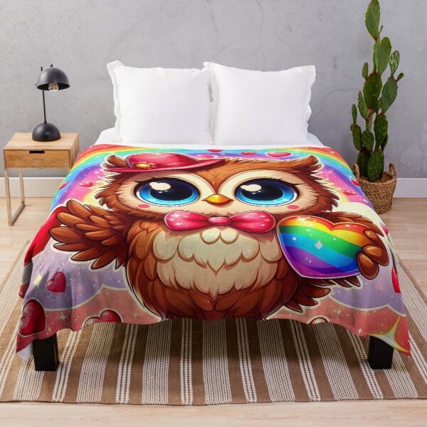 Item preview, Cute Owl with Rainbow and Heart designed and sold by Jbl55.
