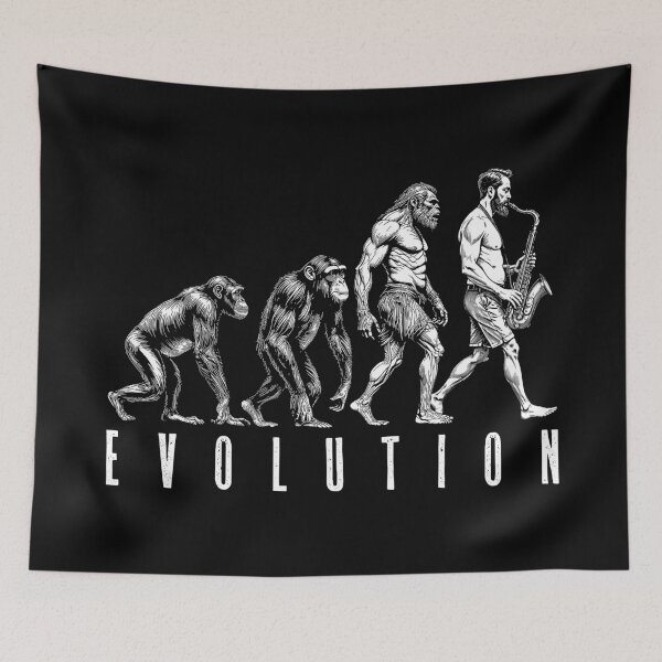 Item preview, Saxophonist Evolution Funny Saxophone Player Musician Music designed and sold by GrandeDuc.