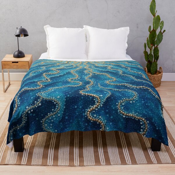 Item preview, Aboriginal Inspired Dot Art - With Ocean Sun Waves designed and sold by GrinGalore.