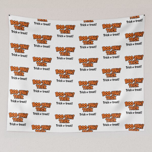 Item preview, Boo-yah! Trick or Treat! Playful Halloween Text Poster designed and sold by PixelVibe782.