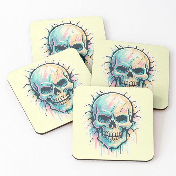 Item preview, Pastel Drip Skull - Neon Goth Halloween T-Shirt designed and sold by MarCinu Art.