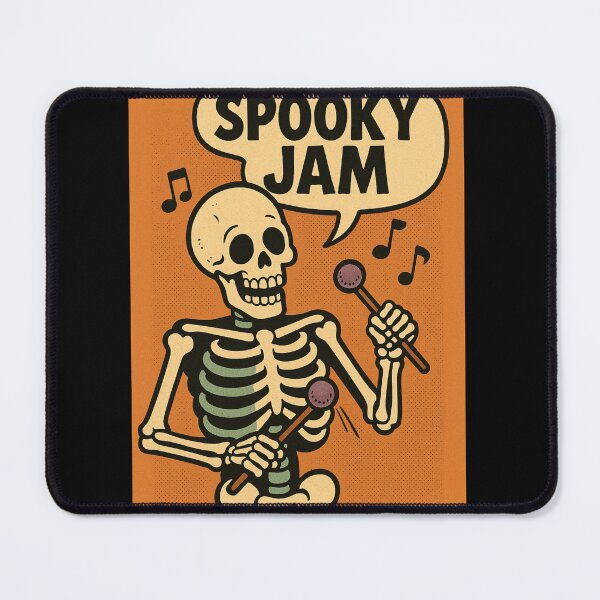 Item preview, Retro 1960s Comic Halloween Horror Art- Skeleton Xylophone Joke designed and sold by JacobKAurumhead.