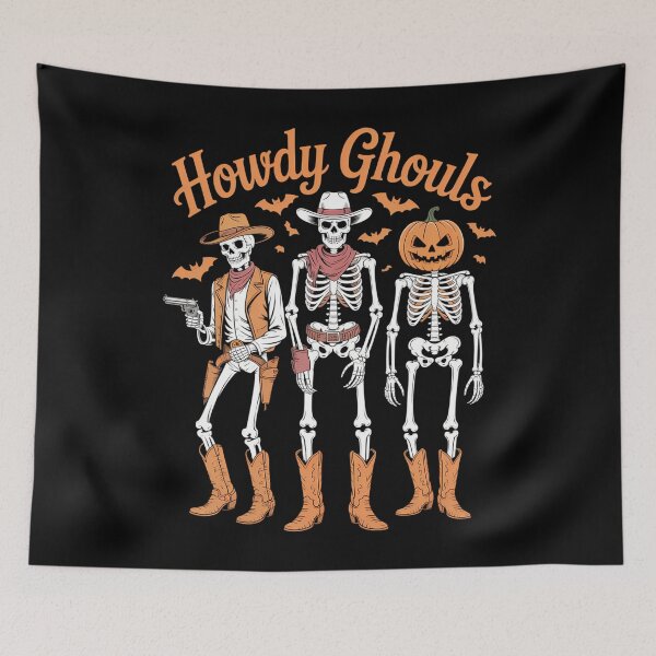Item preview, Howdy Funny Skeleton Cowboy Western Halloween designed and sold by WalshDrawnLaugh.