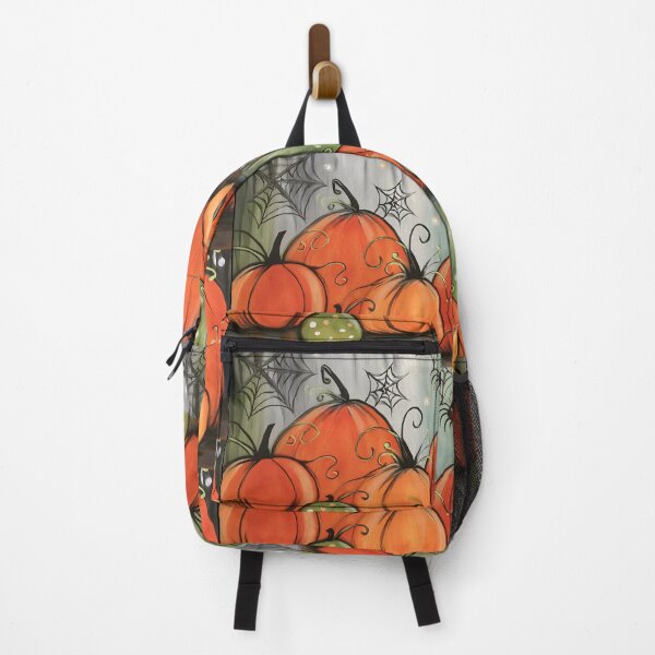 Item preview, Delight in Spooky Whimsical Halloween Pumpkins with Swirling Patterns and Playful Spider designed and sold by OlfactoART Studio.
