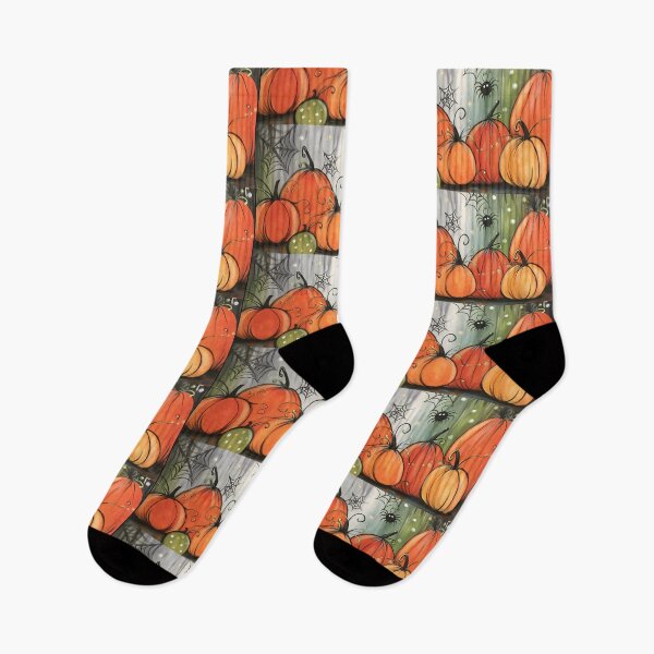 Item preview, Delight in Spooky Whimsical Halloween Pumpkins with Swirling Patterns and Playful Spider designed and sold by OlfactoART Studio.