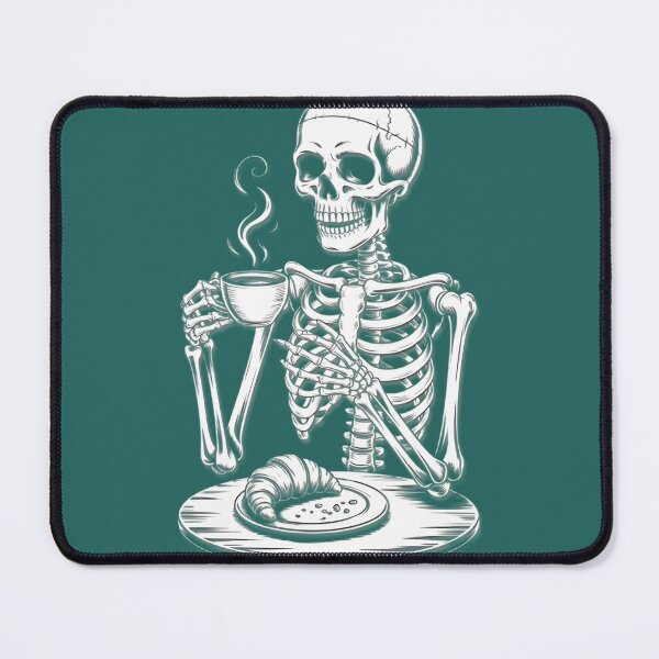 Item preview, Skeleton Coffee Break Croissant Art designed and sold by Denise Maxwell.