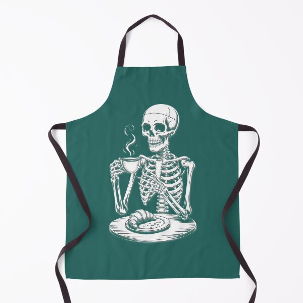 Item preview, Skeleton Coffee Break Croissant Art designed and sold by Denise Maxwell.