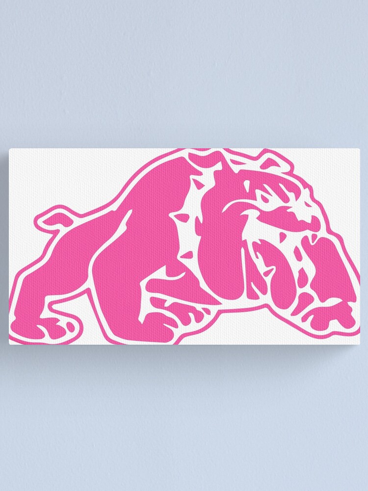 pink bulldog canvas print