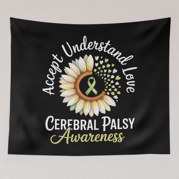 Item preview, Accept Understand Love Sunflower Cerebral Palsy CP Awarenes designed and sold by DoorwayThreads.