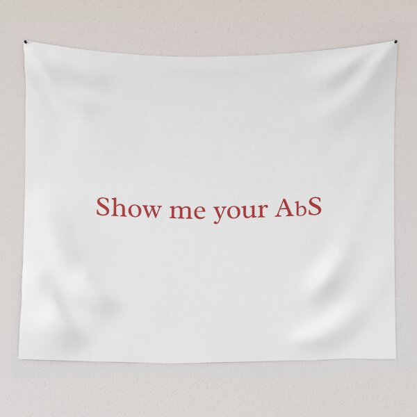 Item preview, Show Me Your Abs Funny Gym Humor Design – Workout Joke Gift for Fitness designed and sold by DesignDazzles.