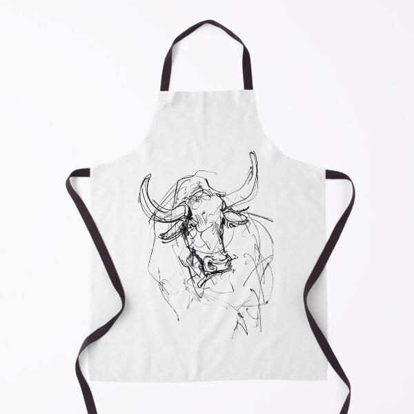 Item preview, Abstract Bull Portrait Sketch designed and sold by SleekLineSketches.