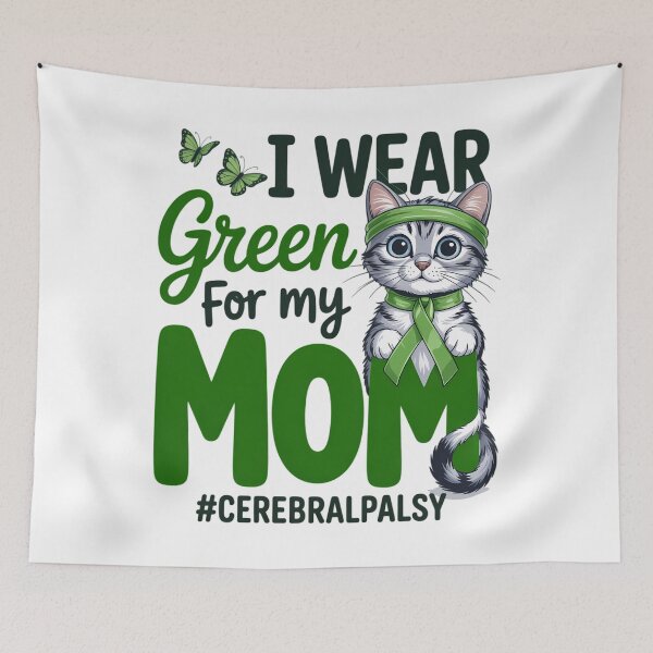 Item preview, Cerebral Palsy Awareness Cat Mom Survivor Cerebral Palsy designed and sold by DoorwayThreads.