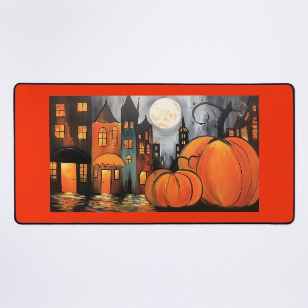 Item preview, Wander Through a Magical Urban Halloween Night with Glowing Pumpkins and Fairy-Tale Buildings designed and sold by OlfactoART Studio.