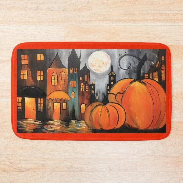 Item preview, Wander Through a Magical Urban Halloween Night with Glowing Pumpkins and Fairy-Tale Buildings designed and sold by OlfactoART Studio.