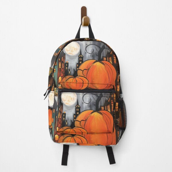Item preview, Wander Through a Magical Urban Halloween Night with Glowing Pumpkins and Fairy-Tale Buildings designed and sold by OlfactoART Studio.