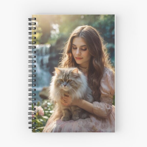 Item preview, Lady and Cat in Enchanted Garden Scene designed and sold by BlareBlare.
