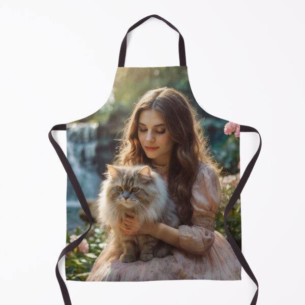 Item preview, Lady and Cat in Enchanted Garden Scene designed and sold by BlareBlare.