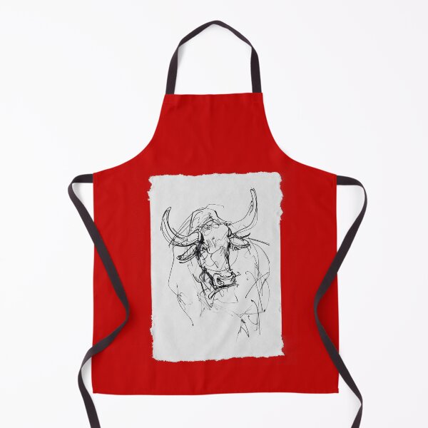 Item preview, Elegant Bull Portrait Sketch designed and sold by SleekLineSketches.