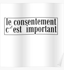 Le consentement c'est important Poster