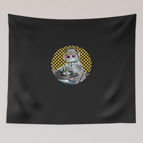 Item preview, Cat-Dj-Cute-Kitty-Mixing-Tunes-Pop-Art-For-Feline-Fanatics designed and sold by elleryngvodde.