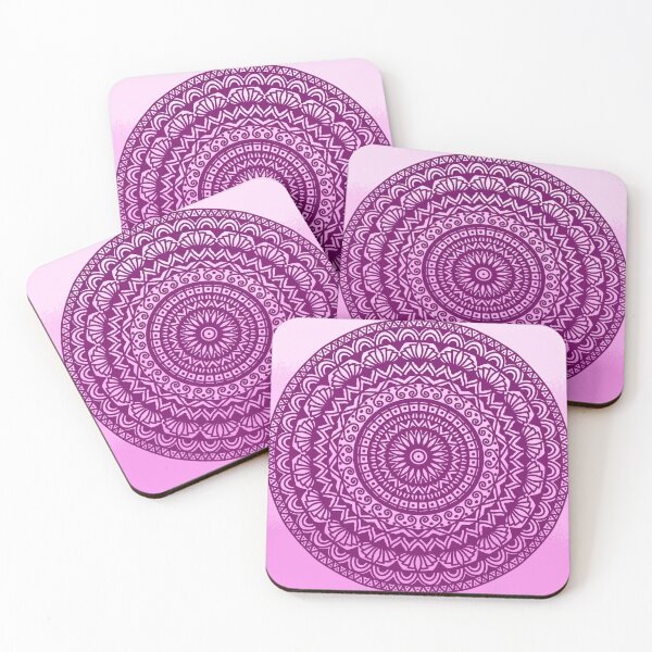 Artikelvorschau, Rosa bunte Aquarell Pastell Mandala Blume indischen Zen geometrischen Design entworfen und verkauft von DivineMandala.