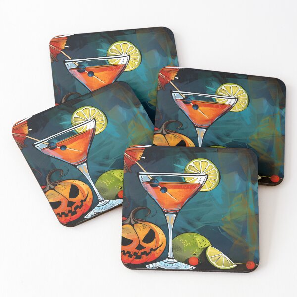 Item preview, Mixing Magic- Cocktail, Pumpkin and Citrus in a Festive Halloween Scene designed and sold by OlfactoART Studio.