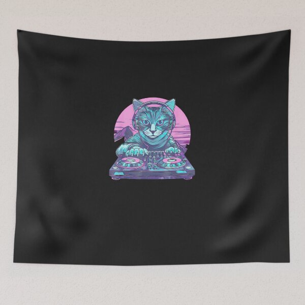 Item preview, Cat-Dj-Dance-Club-Music-Producer-Edm-Turntable-Dj-Cat-House designed and sold by elleryngvodde.