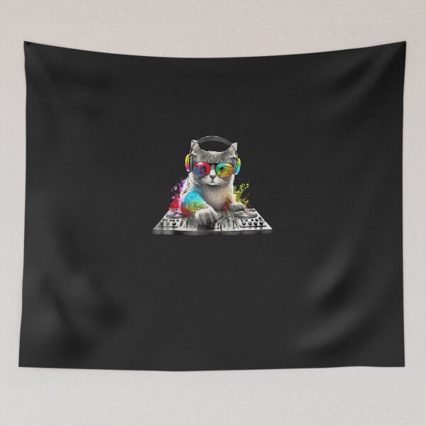 Item preview, Cat-Dj-Tie-Dye-For-Men-Won-Cat-Lovers designed and sold by elleryngvodde.