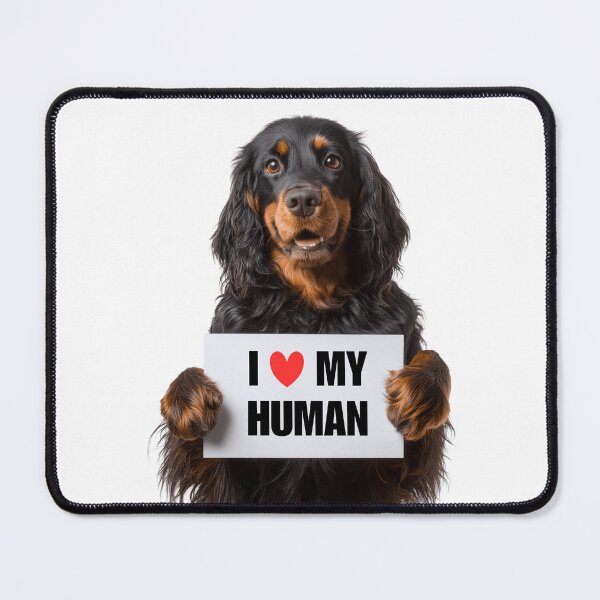 Item preview, Cute Gordon Setter dog with Signboard I love my Human  designed and sold by LazyOwlStore.