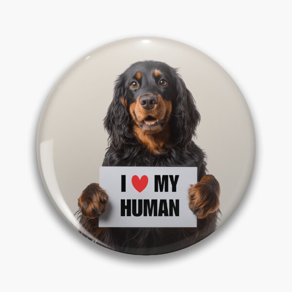 Item preview, Cute Gordon Setter dog with Signboard I love my Human  designed and sold by LazyOwlStore.