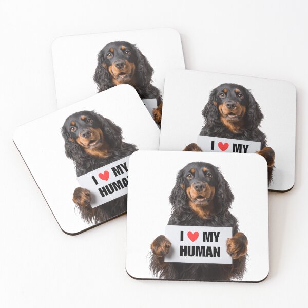 Item preview, Cute Gordon Setter dog with Signboard I love my Human  designed and sold by LazyOwlStore.