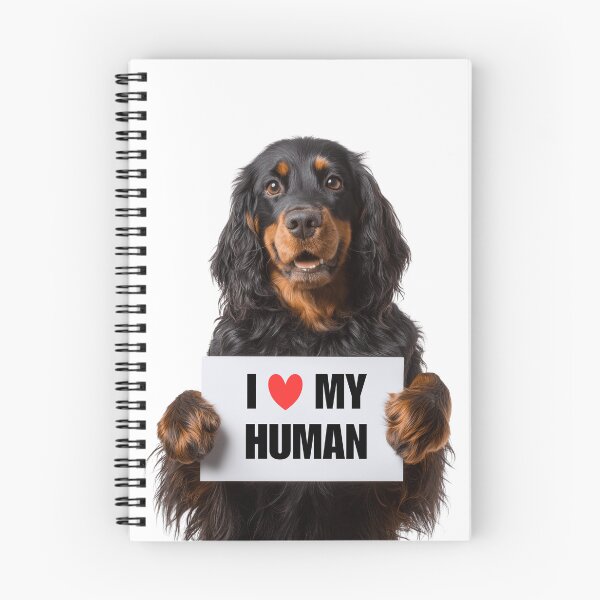 Item preview, Cute Gordon Setter dog with Signboard I love my Human  designed and sold by LazyOwlStore.