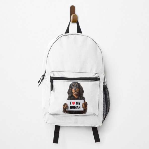 Item preview, Cute Gordon Setter dog with Signboard I love my Human designed and sold by LazyOwlStore.