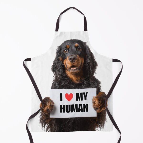 Item preview, Cute Gordon Setter dog with Signboard I love my Human designed and sold by LazyOwlStore.