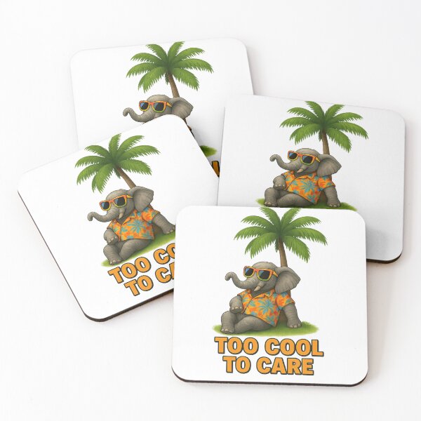 Item preview,  Funny Cool Elephant in Hawaiian Shirt – Tropical Summer Vibes Cartoon Design designed and sold by Tender Flower Clothing.