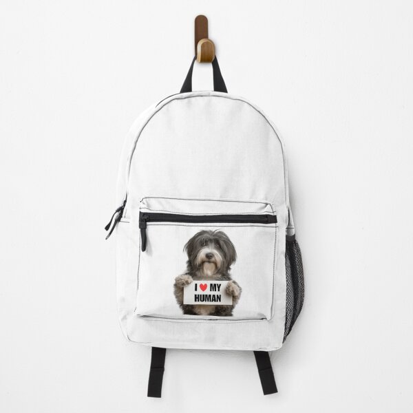 Item preview, Cute Tibetan Terrier dog with Signboard I love my Human designed and sold by LazyOwlStore.