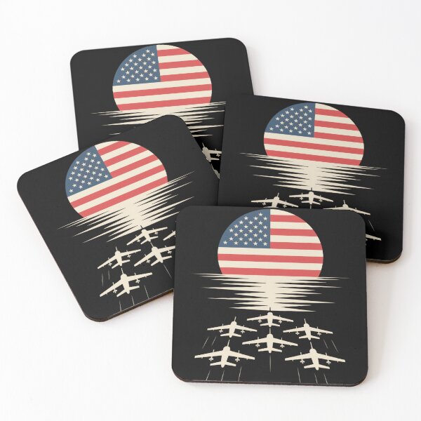Item preview, American Fighters Jets Aircraft Plane Bold Jet Silhouettes and a Distressed Patriotic Flag designed and sold by Marpin91.