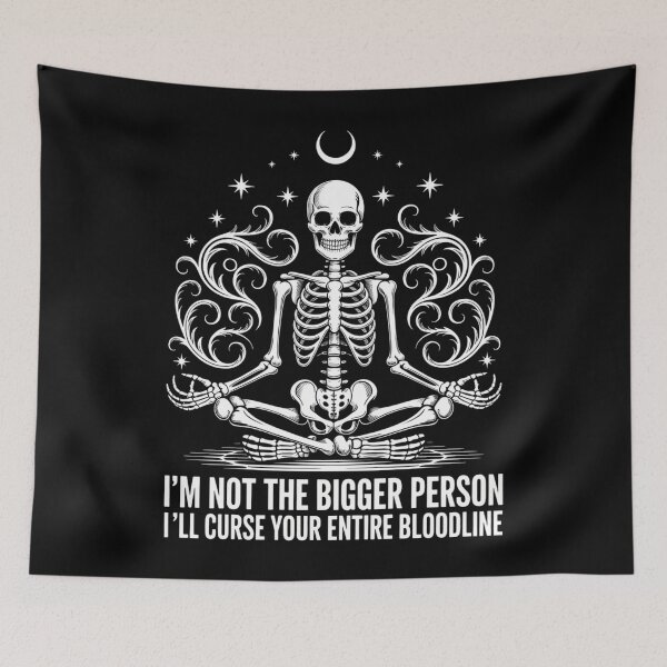 Item preview, Halloween Sarcastic Skeleton Funny Sayings Joke designed and sold by DoorwayThreads.