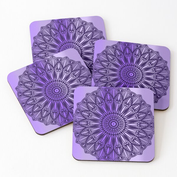 Item preview, Violet purple watercolor spiritual Bohemian Mandala Art Intricate Pattern Flower Spiritual Abstract Decorative Design designed and sold by DivineMandala.