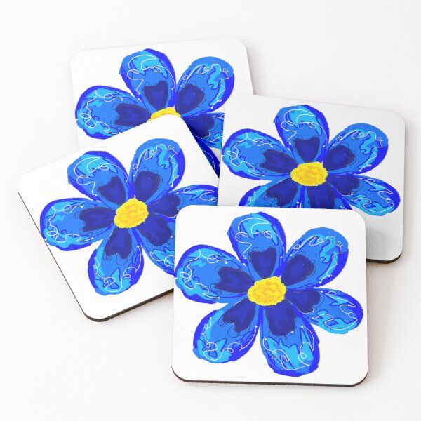 Item preview, Floral Stickers Collection - Bright Blue Flower designed and sold by Oarahconception.