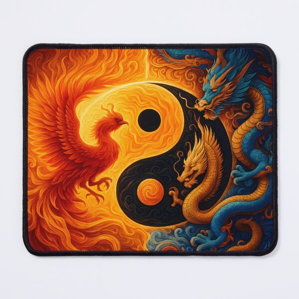 Item preview, Yin Yang Phoenix and Dragon designed and sold by Kaleidoscope Print.