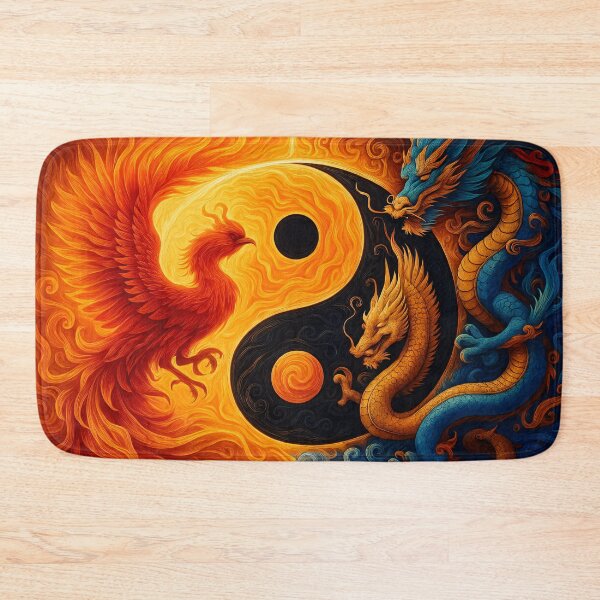 Item preview, Yin Yang Phoenix and Dragon designed and sold by Kaleidoscope Print.