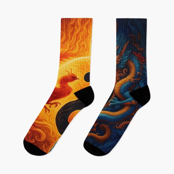 Item preview, Yin Yang Phoenix and Dragon designed and sold by Kaleidoscope Print.