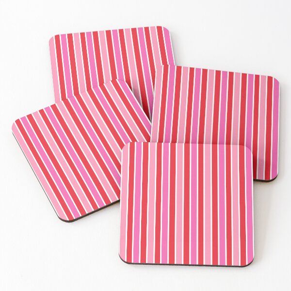 Item preview, Red, Pink and Thin White Stripes Pinstripes designed and sold by OneThreeSix.