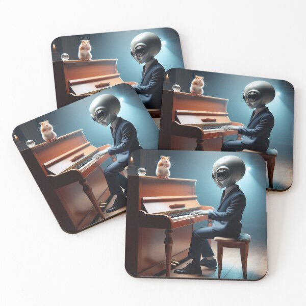 Item preview, Alien piano playing  designed and sold by Dogandesighn.
