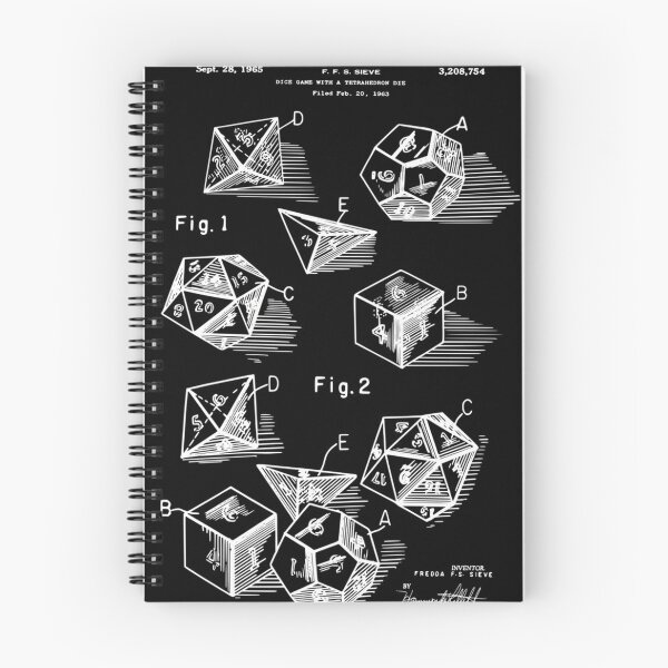 Item preview, D20 Role Playing Dice Set Patent Prints 1999 designed and sold by SolomonGarment.